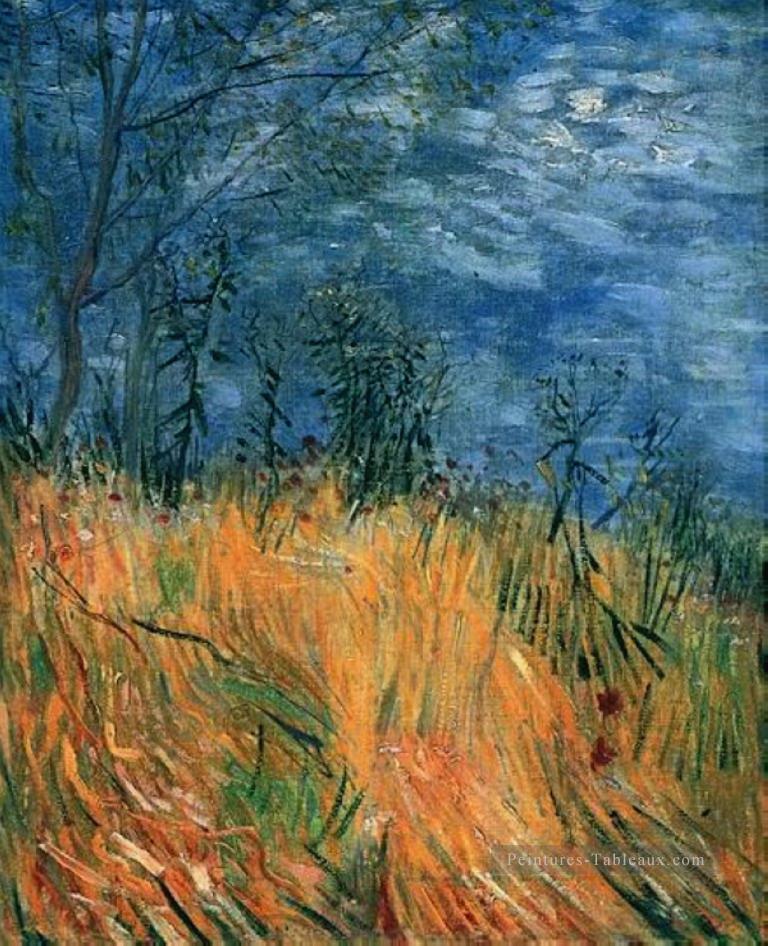 Bord d’un champ de blé avec des coquelicots Vincent van Gogh Peintures à l'huile
